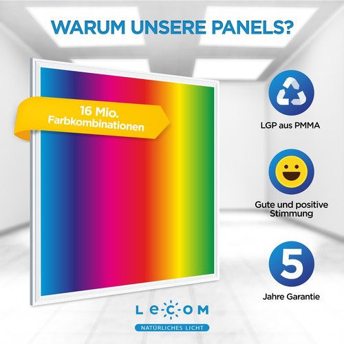 Led panel deckenleuchte 62x62 - panel,