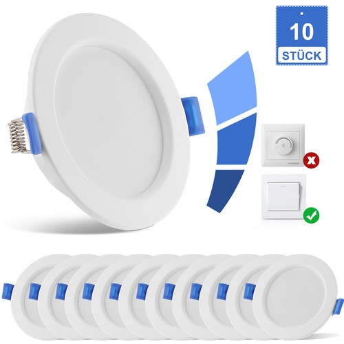 10x led einbaustrahler - 10x, dimmbar