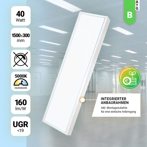 Led anbaupanel 150x30cm - led,
