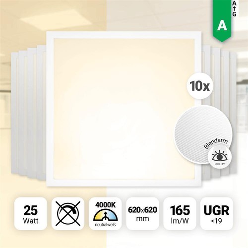 10x led panel 62x62 - panel,